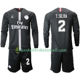 Fußballtrikots Paris Saint-Germain T.SILVA 2 Jodan Schwarz Kinder 2018-2019 Langarm Ausweichtrikot kaufen